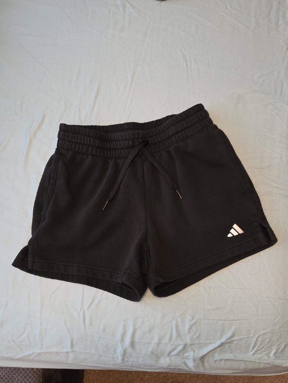 Adidas Black Women's Athletic Shorts with Drawcord